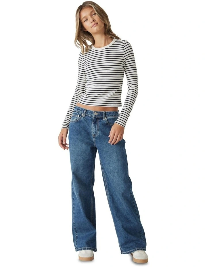 Harper Long Sleeve Tee in Navy image 1