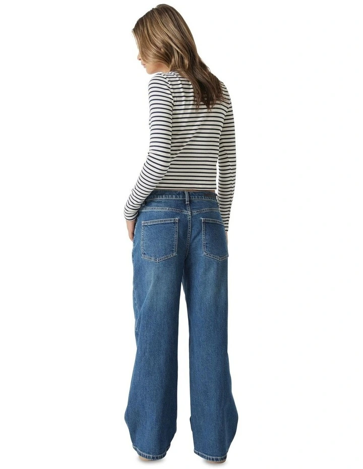 Harper Long Sleeve Tee in Navy image 4