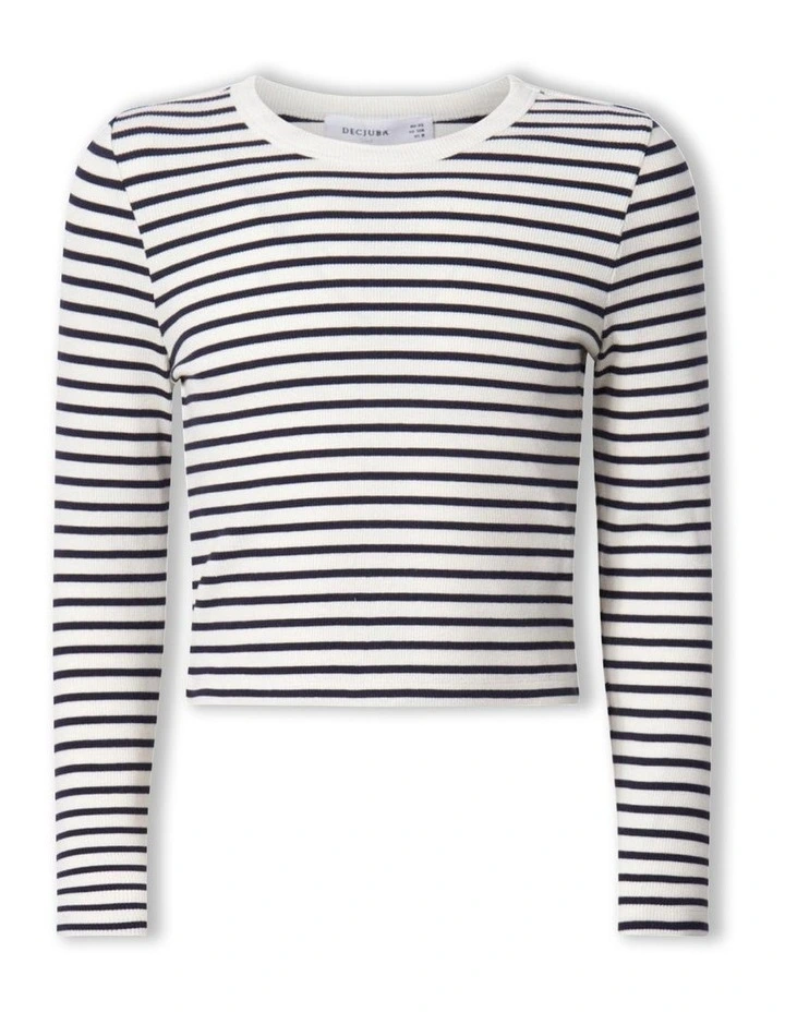 Harper Long Sleeve Tee in Navy image 5