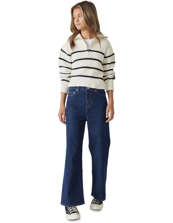 Mia Zip Neck Jumper in Multi Assorted