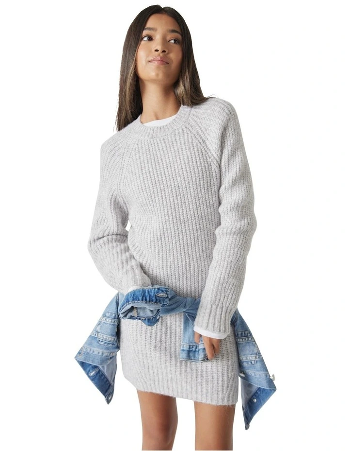 Billie Knit Dress in Grey image 2