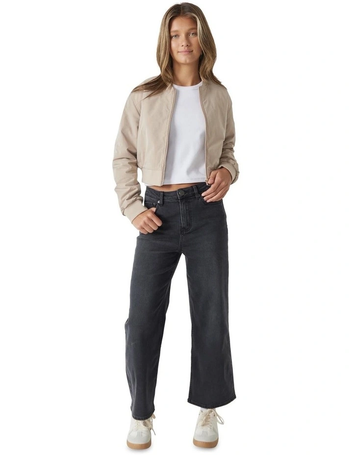 Crop Oversized Bomber in Natural image 1