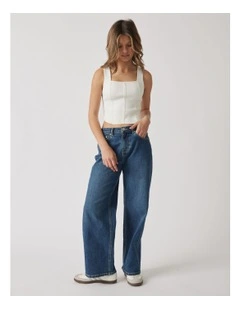 Mia Knit Corset Top in Cream