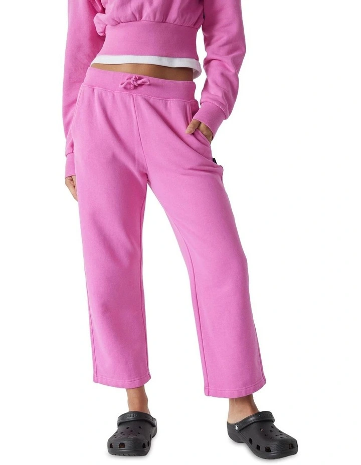 Girls Wide Leg Trackpant in Pink image 2