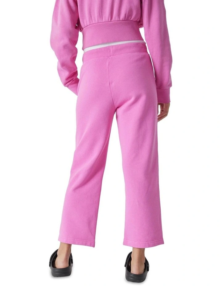 Girls Wide Leg Trackpant in Pink image 3
