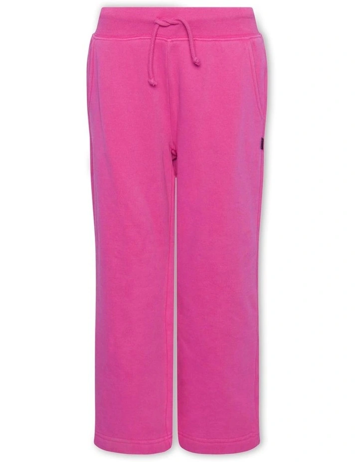 Girls Wide Leg Trackpant in Pink image 5
