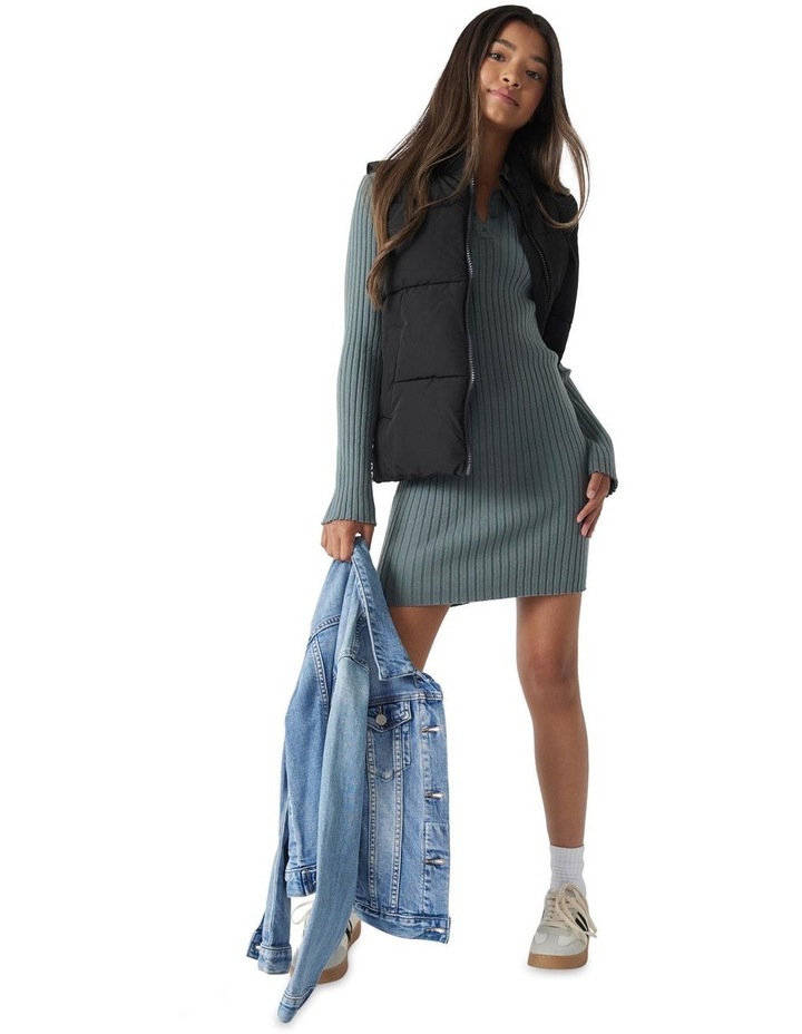 Girls Kia Polo Knit Dress in Green