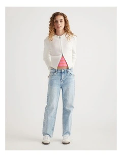 Erica Straight Jean in Mid Blues