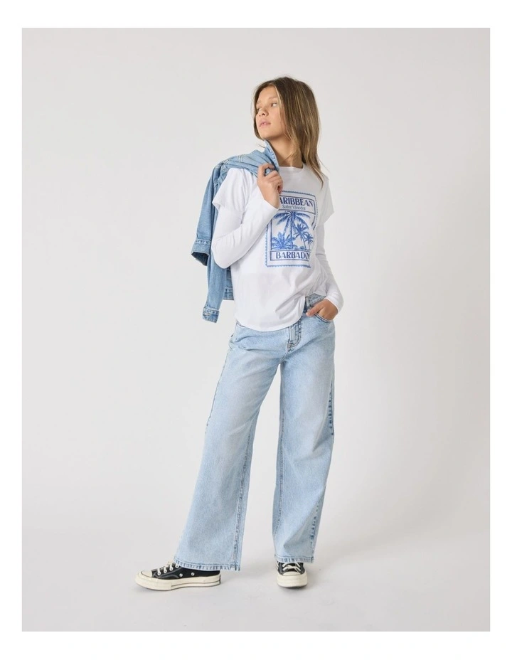 Postcard Tee in White image 3