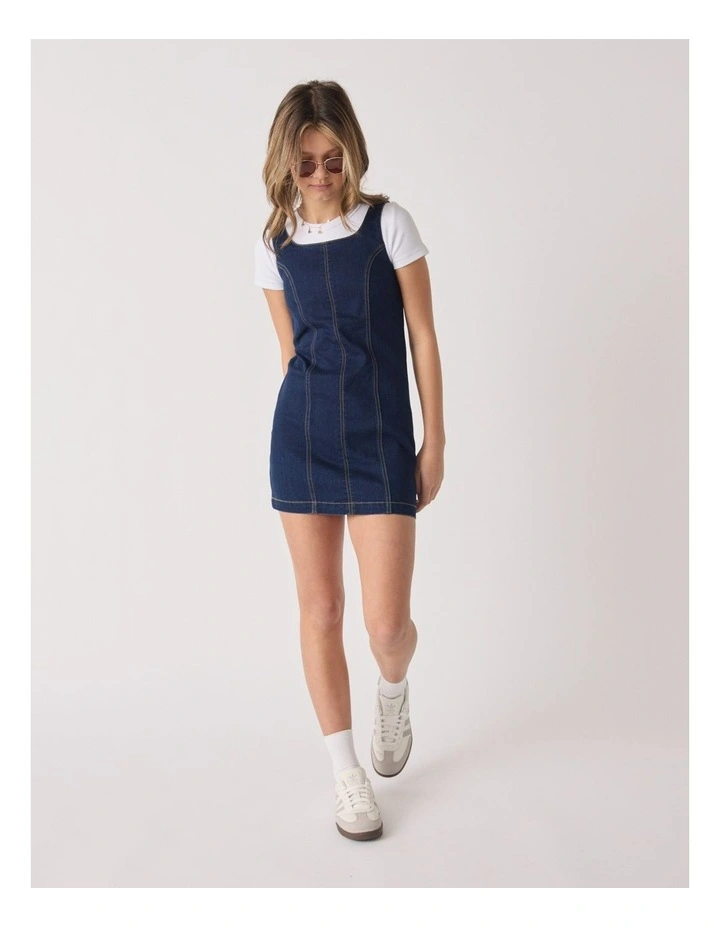 Lia Denim Panelled Dress in Ink image 1