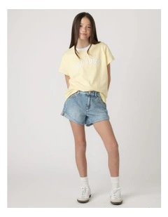 Abbie Rolled Shorts in Denim