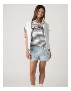 Mattie Pull On Short in Blue
