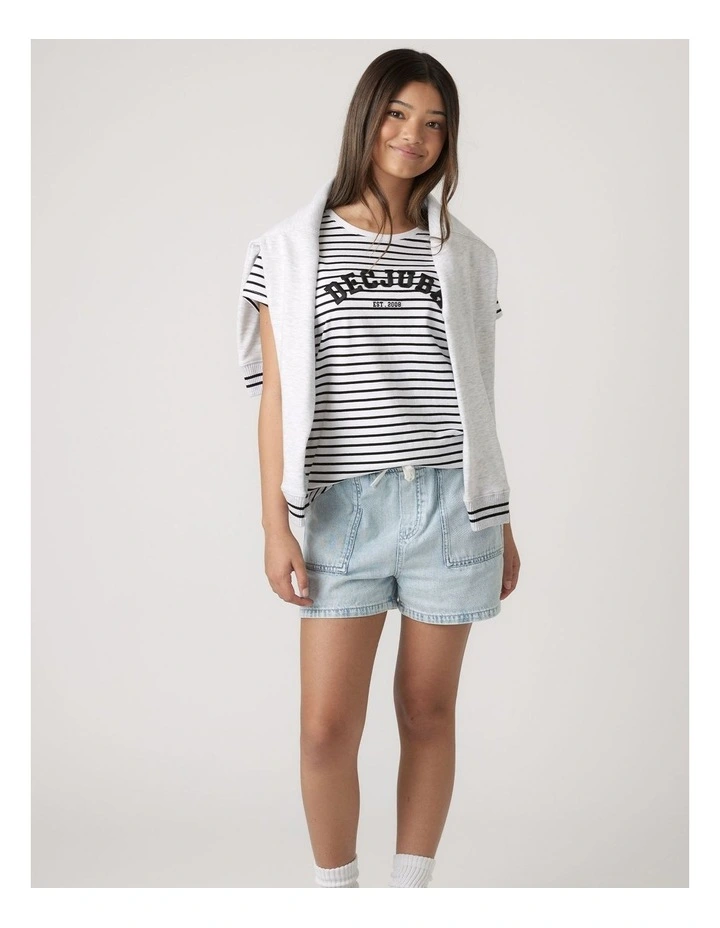 Mattie Pull On Short in Blue image 1