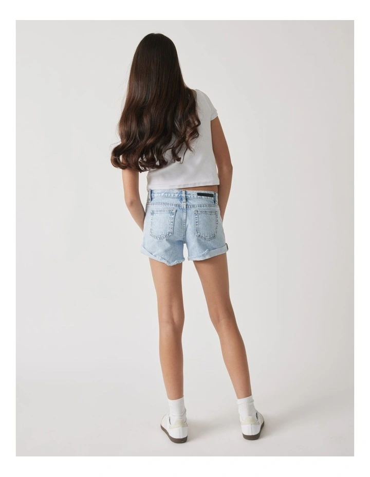 Abbie Rhinestone Short in Byron Blue image 2