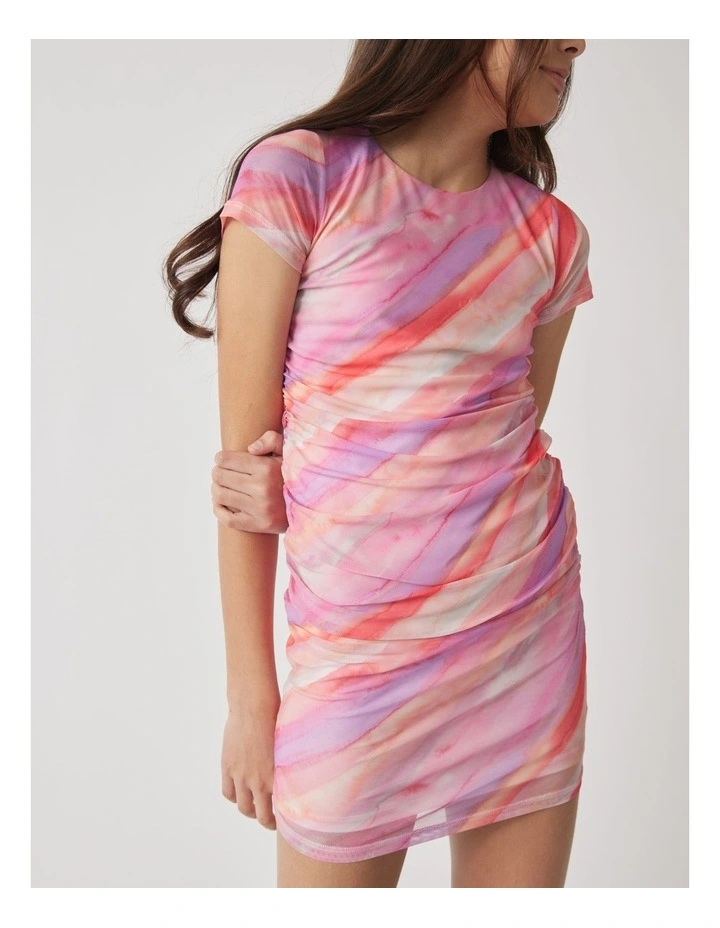 Nala Mesh Dress in Multi image 3