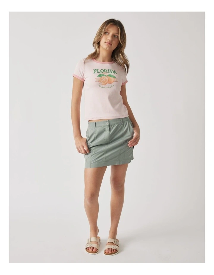 Vintage Cropped Tee in Pink image 1