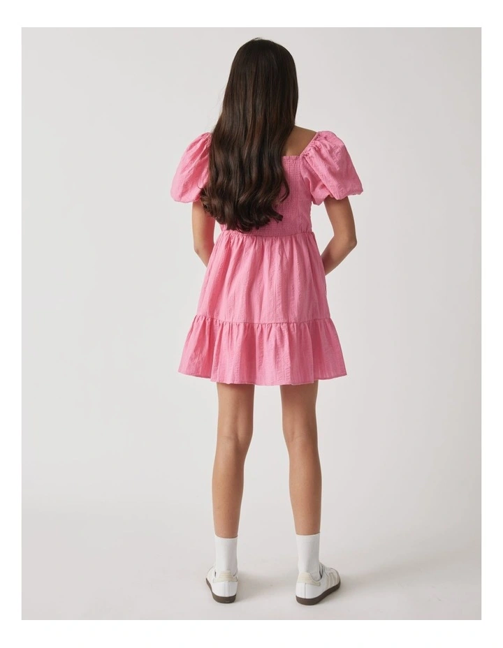 Melody Mini Dress in Flamingo Pink image 2
