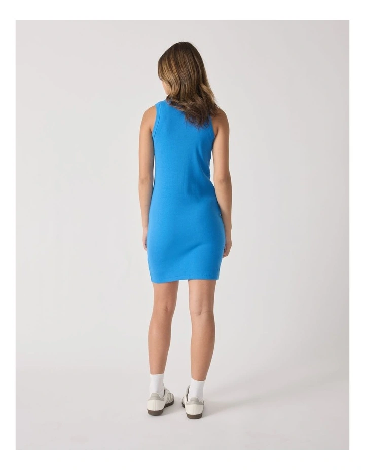 Harper Rib Tank Dress in Bright Blue image 2