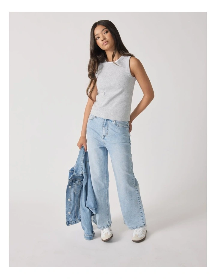 Harper Crystal Tank in Grey image 1