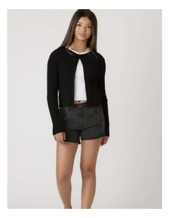 Abbie Rhinestone Short in Black