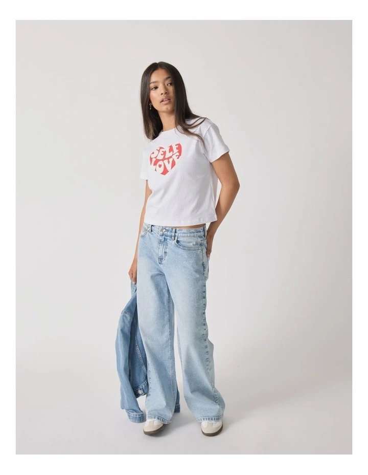 Cropped Tee in White image 1