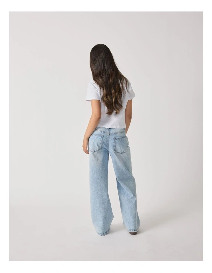 Cropped Tee in White image 2