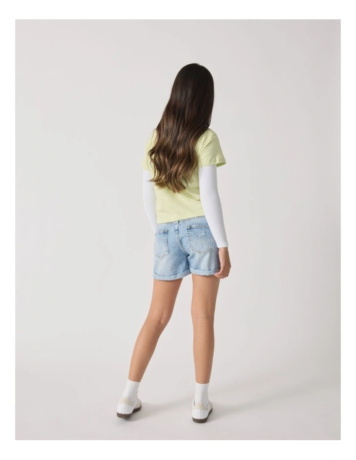 Cropped Tee in Citrus image 2