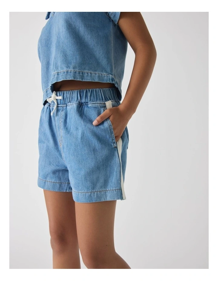 Brydie Denim Short in Siesta Blue image 3