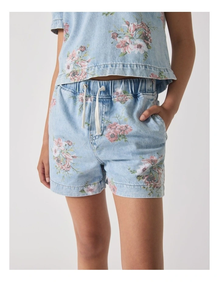 Brynne Denim Short in Multi image 3