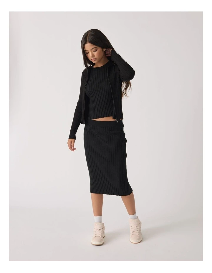 Georgina Knit Skirt in Black image 1