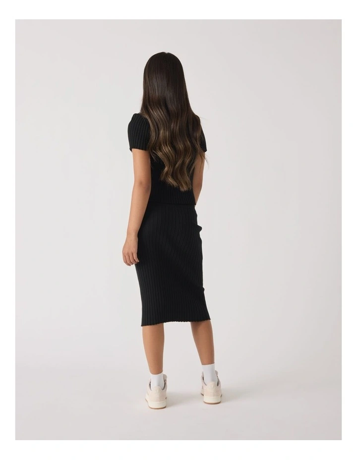 Georgina Knit Skirt in Black image 2