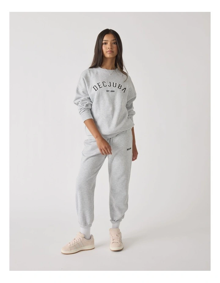 Applique Sweat Tee in Grey Marle image 1