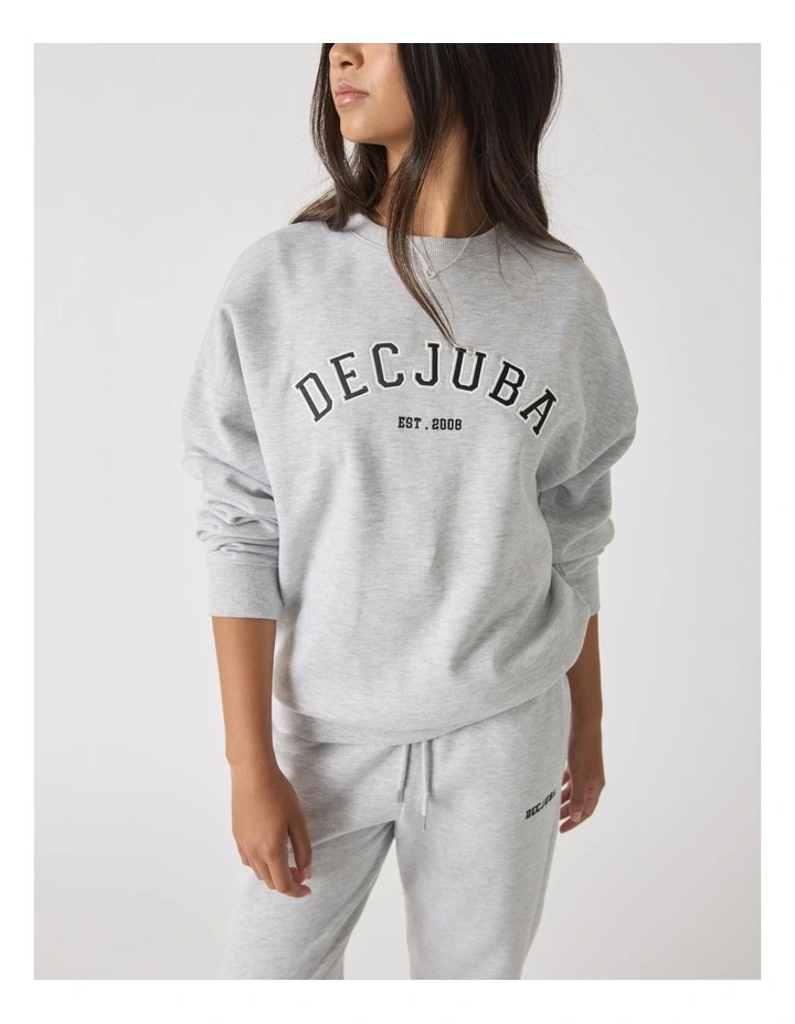 Applique Sweat Tee in Grey Marle image 3