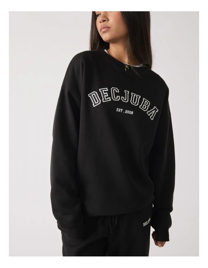 Applique Sweat in Black image 1