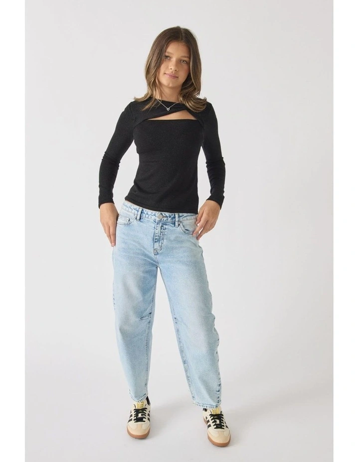 Skylar Knit Top in Black image 1