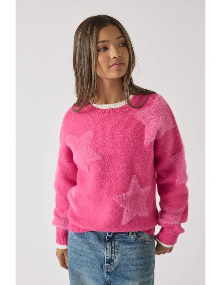 Nova Fluffy Jumper in Pink image 2