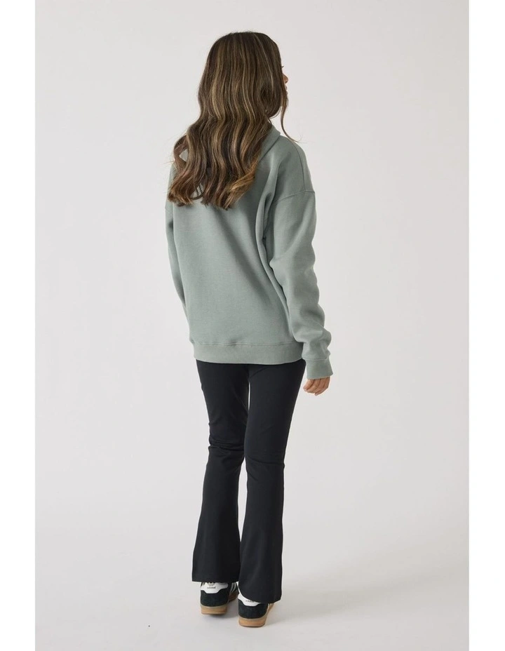 Logo 90s Hoodie in Green image 2