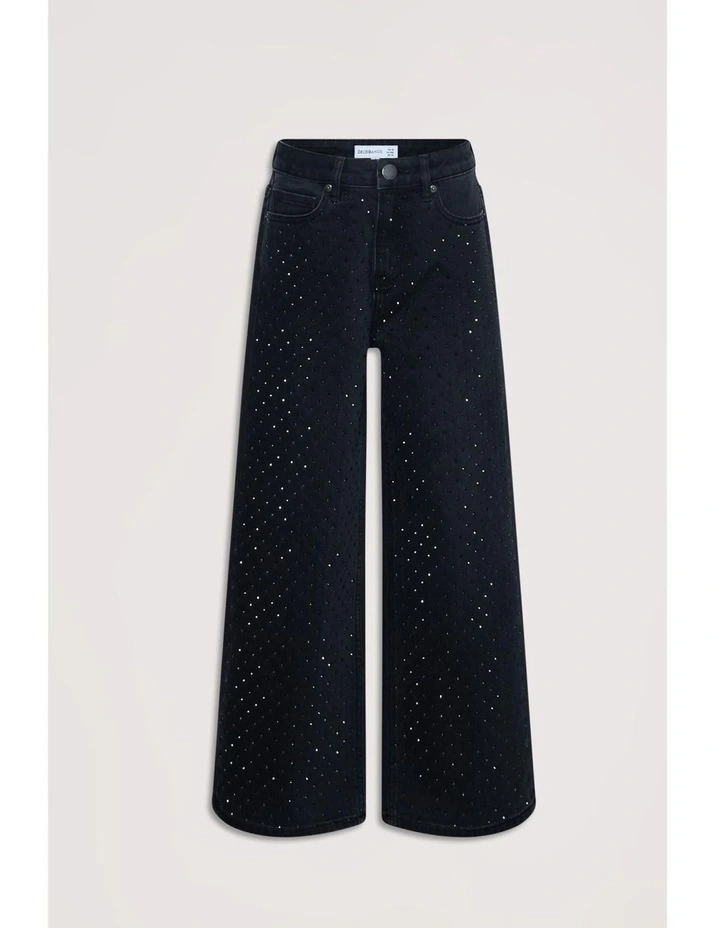 Hailey Embellished Jean in Black image 2