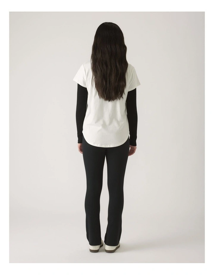 Heritage Tee in Cream image 2