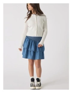 Stevie Ruffle Skirt in Blue