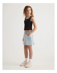 Ally Denim Skirt in Blue