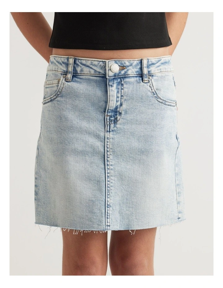 Ally Denim Skirt in Blue image 3