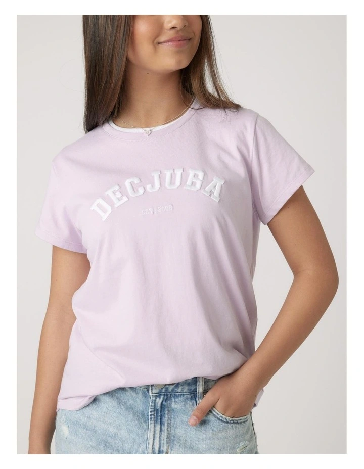 Decjuba Heritage Tee in Purple image 3