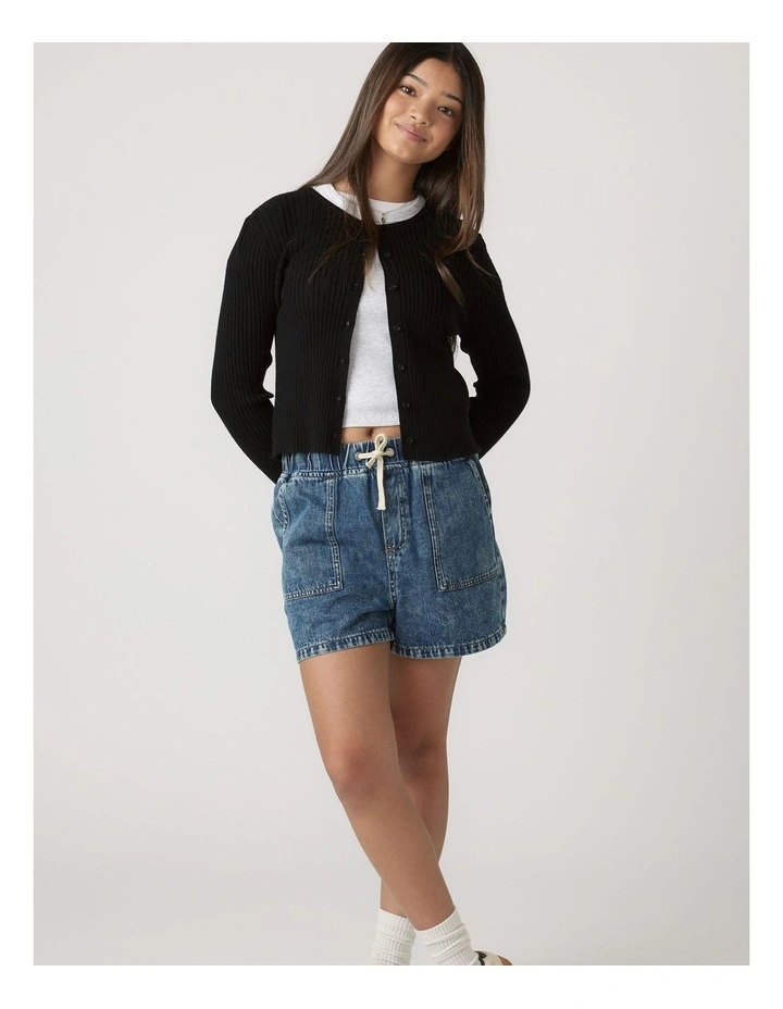 Mattie Pull On Shorts in Blue image 1