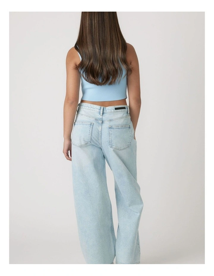 Mia Knit Corset Top in Blue image 2