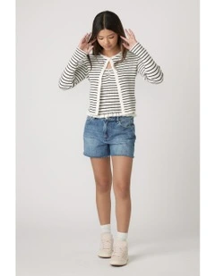 Girls Greta Button Top