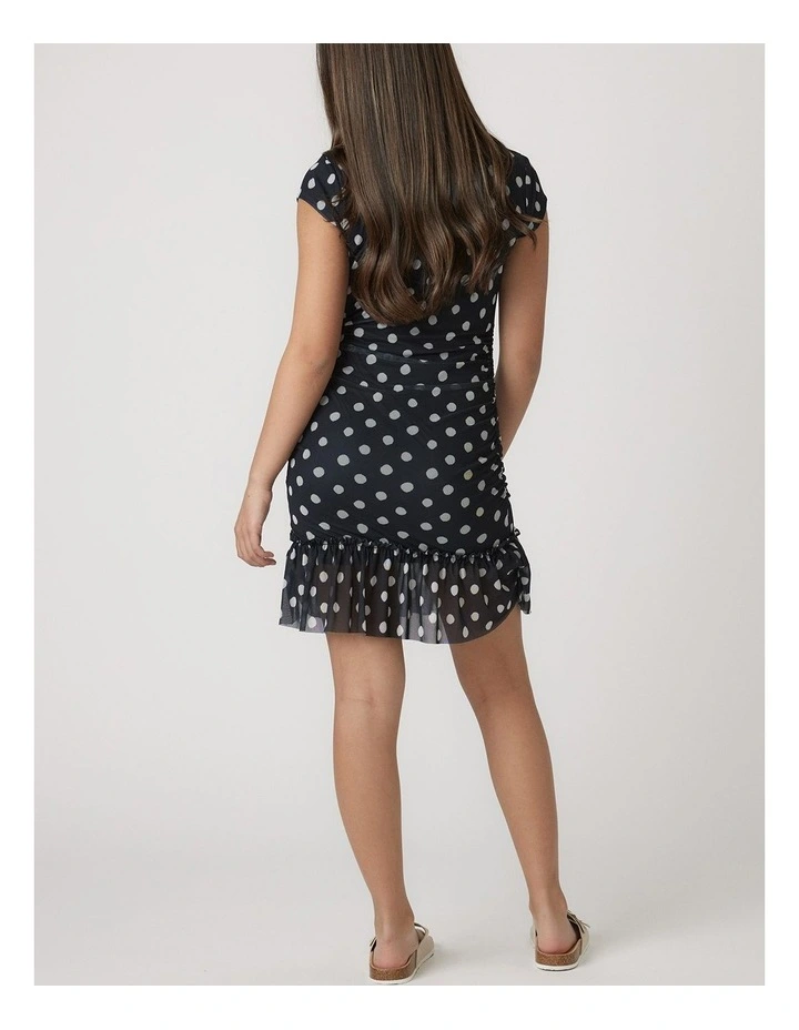 Mesh Mini Dress in Blue image 2