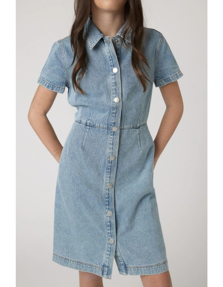 Girls Harriet Denim Dress image 3