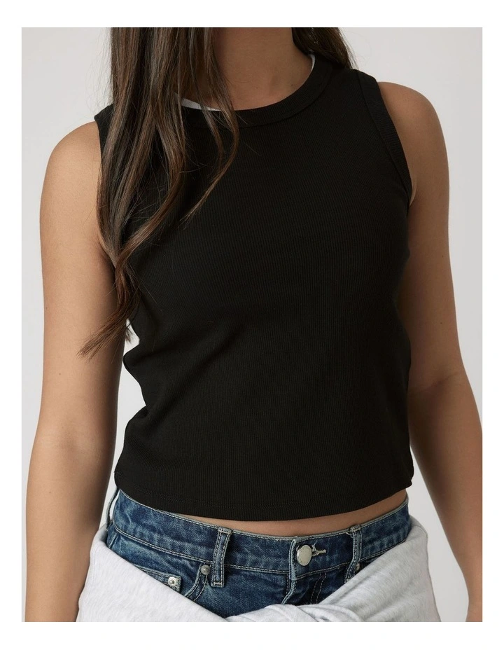Harper Logo Tank in Black image 3