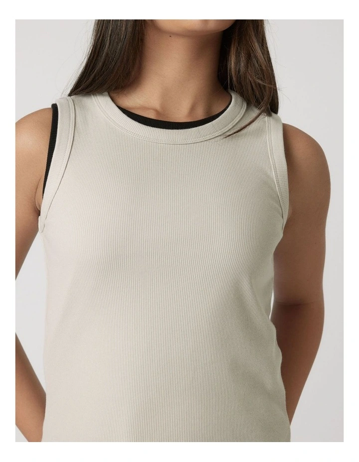 Harper Logo Tank in White image 3
